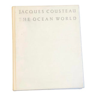 1980's Jaques Cousteau “The Ocean World” Vintage Coffee Table Hardcover Book For Sale