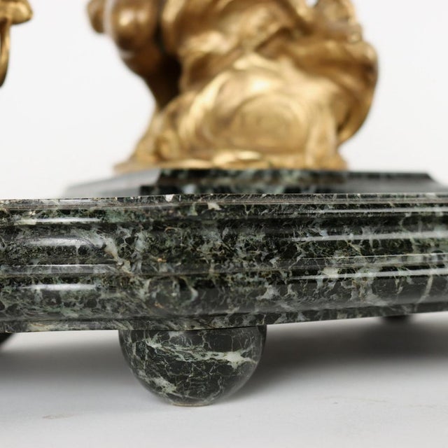 Bronze & Marble Inkwell attributed to Jean-Marie Pigaltary, France, 19th Cennury For Sale - Image 13 of 14