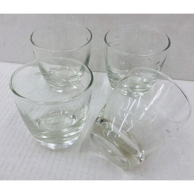 Vintage Etched Glass Cups Chairish