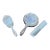 Trio Vintage Silver Plated Vanity Set- Hand Held Mirror, Brush, and Comb For Sale