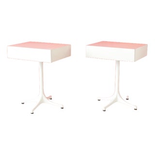 Pedestal End Tables by George Nelson for Vitra / Miller, Germany, 1956, Set of 2 For Sale