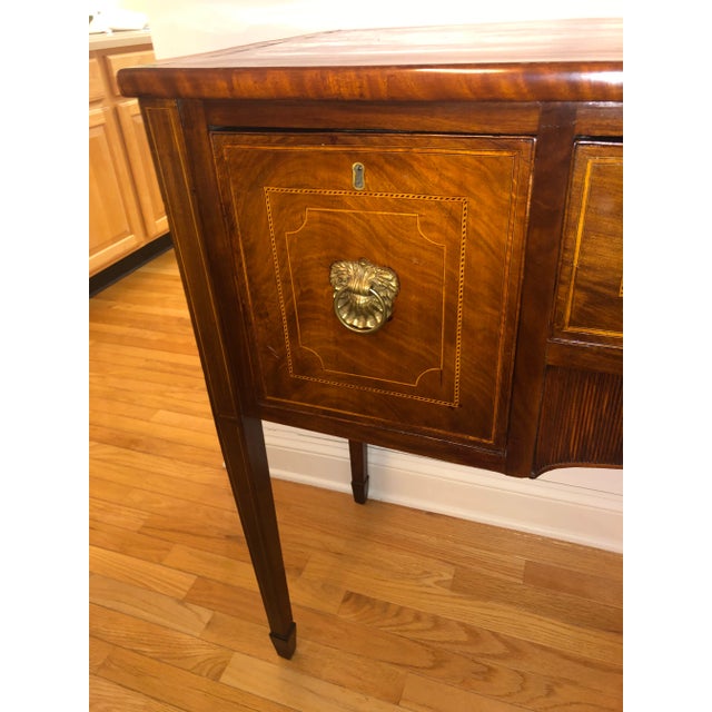 Wood Late 19th Century Antique Inlay Mahogany Hepplewhite Style Sideboard For Sale - Image 7 of 12