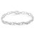 Elegant and timeless, this gorgeous sterling silver link bracelet features 0.2 carat total weight of round diamonds with a...