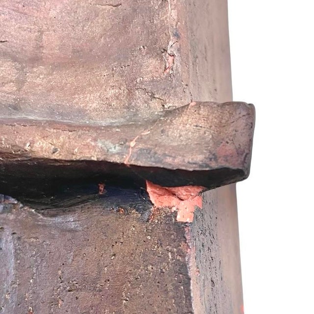 Vintage Figural Terracotta Sculpture of Two Seated Figures For Sale - Image 9 of 10