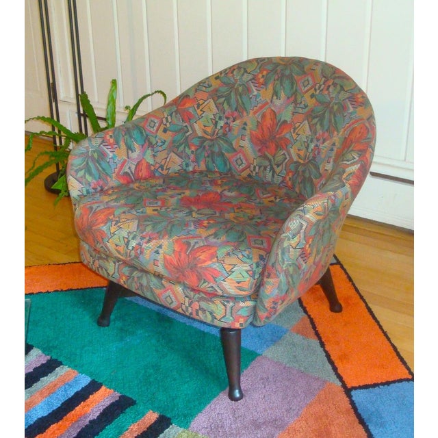 MidCentury Modern Swivel Barrel Chair Chairish