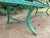 Green Corrugated Metal Garden Bench, 1930s For Sale - Image 8 of 16
