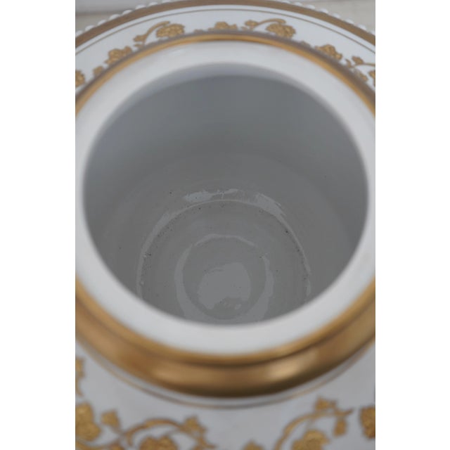 Pair French Style Lidded Urns W. Cherub Bases For Sale - Image 11 of 11