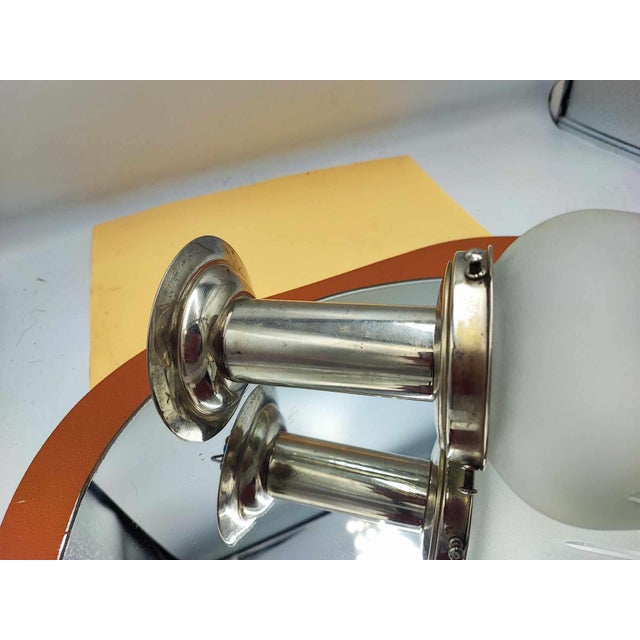 Art Deco Nickel-Plated Brass Ceiling Lamp, 1920s For Sale - Image 3 of 7