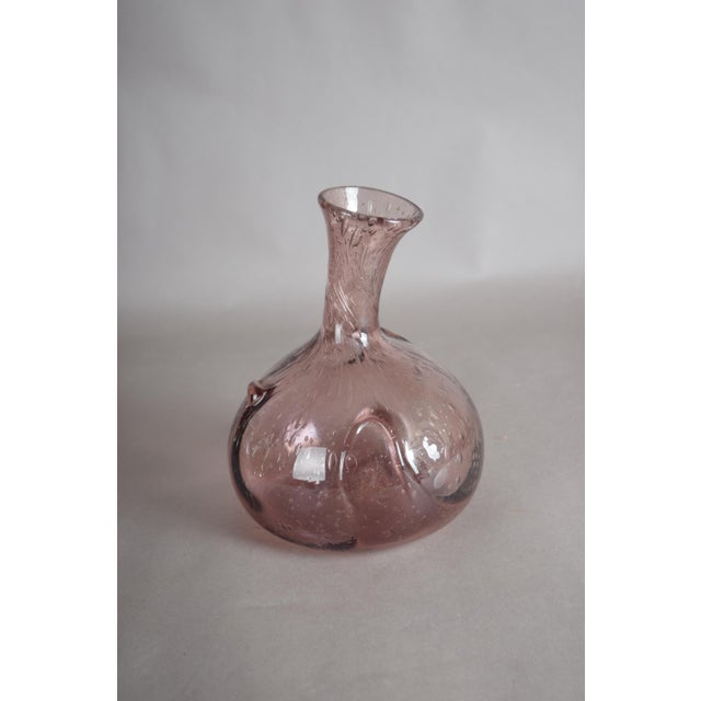 Glass Amethyst Bullicante Glass Vase, Murano, 1990s For Sale - Image 7 of 13
