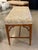 Textile Vintage Faux Bamboo Wood Bench Newly Upholstered Quadrille Fabric For Sale - Image 7 of 12