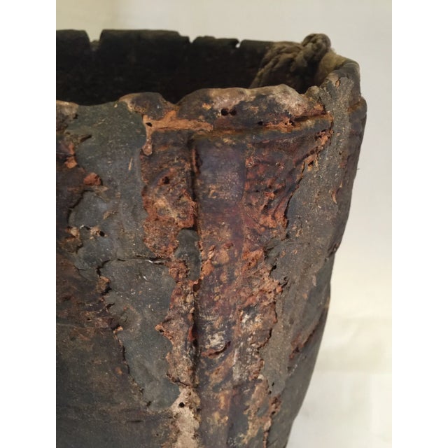 Antique Nepalese Carved Wooden Vessel For Sale - Image 4 of 7