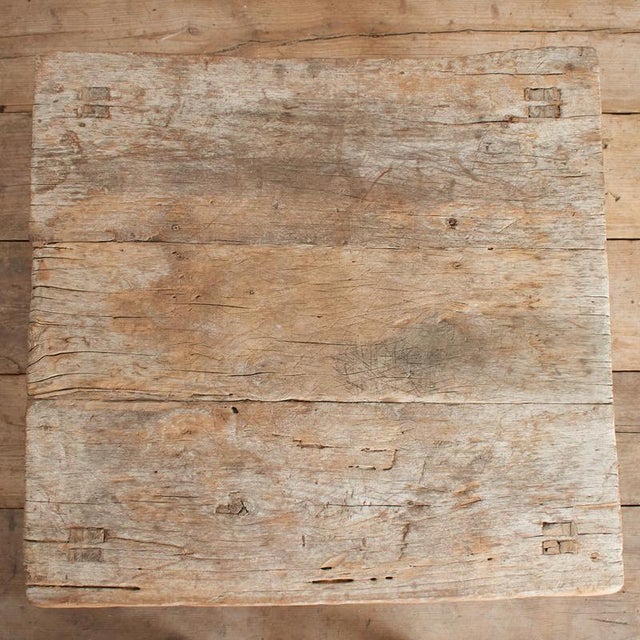 Rustic Vintage Rustic Square Coffee Table, 1920s For Sale - Image 3 of 10