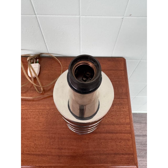 Italian Space Age Table Lamp in Chrome Steel, 1970s For Sale - Image 10 of 14
