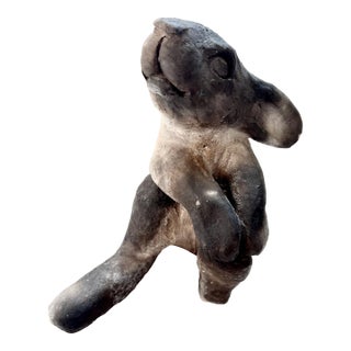 Clay Rabbit Sculpture by Internationally Recognized Artist Jeanne Stevens-Sollman For Sale