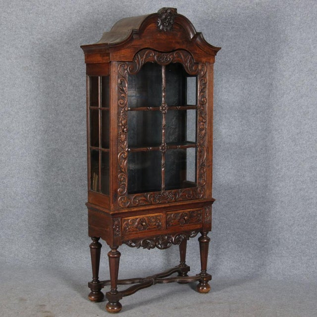 19 Century Baroque Showcase in Oak, 1800s For Sale - Image 14 of 18