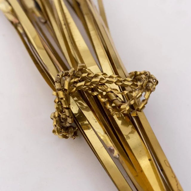 Gold Wall Sculpture in Brass by Daniel d'Haeseleer, 1970s For Sale - Image 8 of 10