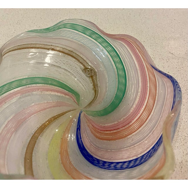 Murano 1950s Mid-Century Hand Blown Italian Murano Bowl For Sale - Image 4 of 8