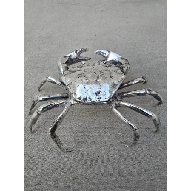 1940s Vintage Silver Plated Crab Vessel For Sale - Image 5 of 8