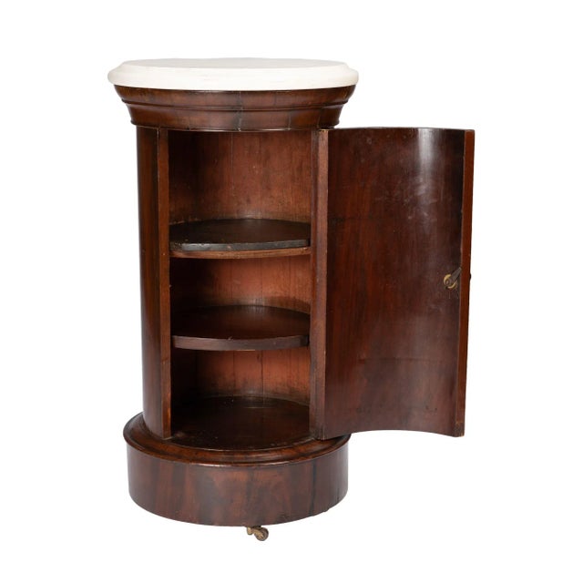 English Pillar Commode With Marble Top, 1820 For Sale In Chicago - Image 6 of 10