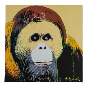 1986 Carnegie Museum of Art After Andy Warhol "Orangutan" Lithograph