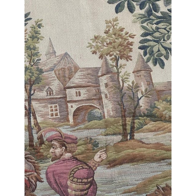 Brown Vintage French Aubusson Style Jacquard Tapestry, 1970s For Sale - Image 8 of 18