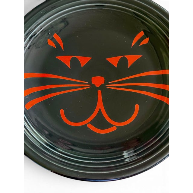 Contemporary Rare Fiesta Black Cat Halloween Chop Plate-Betty Crocker-Fiestaware-Laughlin For Sale - Image 3 of 9