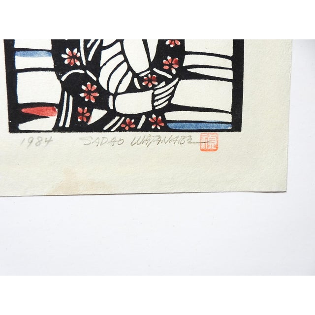 Late 20th Century After Sadao Watanabe Madonna and Nativity Prints - A Pair For Sale - Image 4 of 5