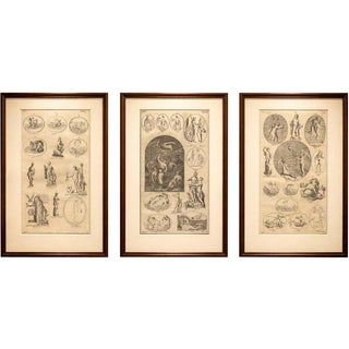 Montfaucon, Classical Gods & Mythology, 1721, Engravings, Set of 3 For Sale