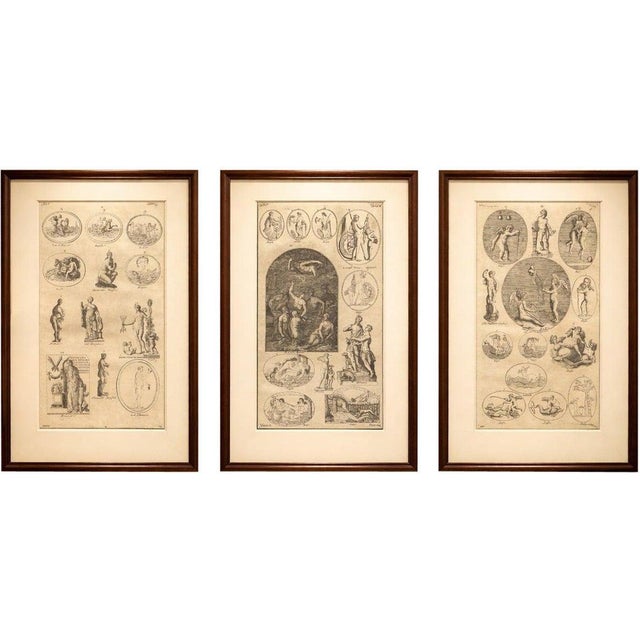 Montfaucon, Classical Gods & Mythology, 1721, Engravings, Set of 3 For Sale