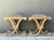 Vintage Gilt Tipped X Benches - A Pair For Sale - Image 9 of 12
