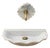 Contemporary Scalloped Rajnagar White Marble Wall Mount Sink in Honed White Finish For Sale