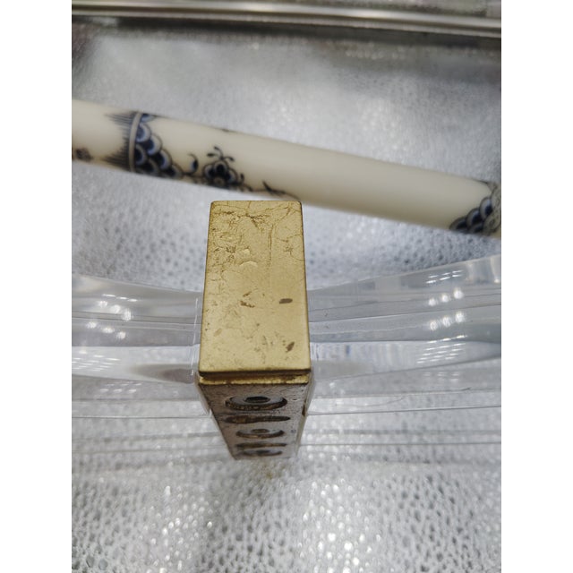 Neiman Marcus Acrylic Candle Sconce For Sale - Image 10 of 12