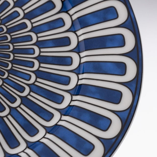 Blue French Ceramic Bleus Dailleurs Dessert Plates by Hermes for Hermès, 2000s, Set of 2 For Sale - Image 8 of 15