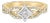 10K Two Tone Color 2/3 Cttw Diamond Kite and Twist Shank Ring (H-I Color,SI2-I1 Clarity) - Size 7 For Sale