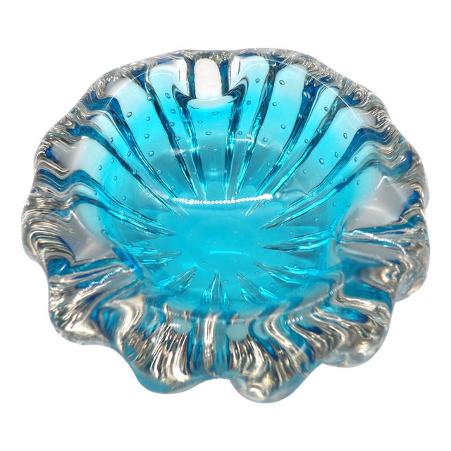 Vintage Handblown Murano Glass Ashtray, Italy, 1960s For Sale