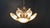 Vintage Italian Glass and Brass Chandelier, 1970s For Sale - Image 4 of 17