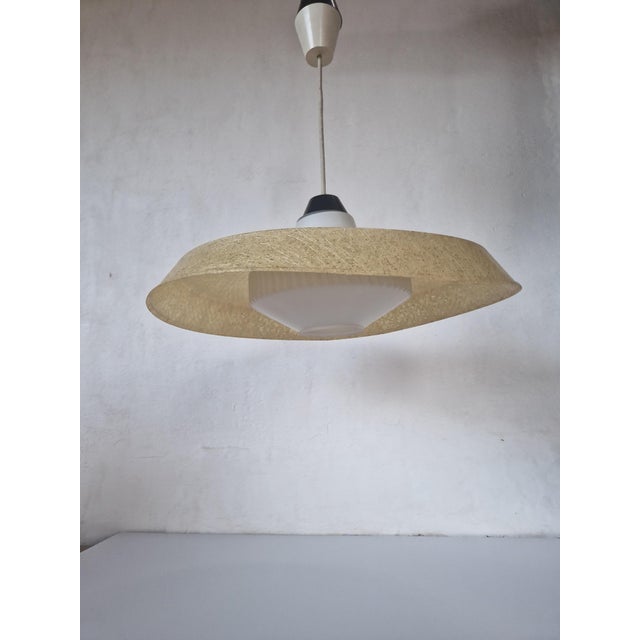 Fiberglass Pendant Lamp by Louis Kalff for Philips, 1950s For Sale - Image 10 of 14