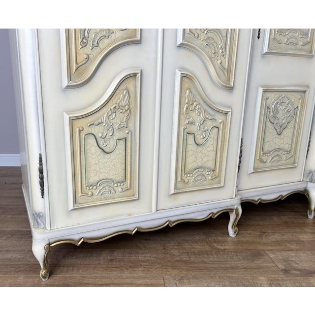 Vintage French Shabby Chic Wardrobe For Sale - Image 6 of 18