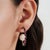 Natural Ruby & Freshwater Pearl Designer C Hoop Earrings in 925 Sterling Silver, A Pair For Sale - Image 9 of 15