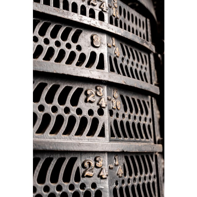 Industrial Antique Revolving Hardware Store Cabinet For Sale - Image 3 of 7