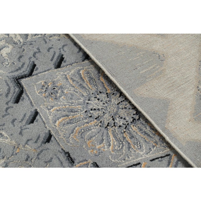 Rug & Kilim’s Contemporary Rug With Gray Medallions & Geometric Patterns “Kian” For Sale - Image 9 of 9