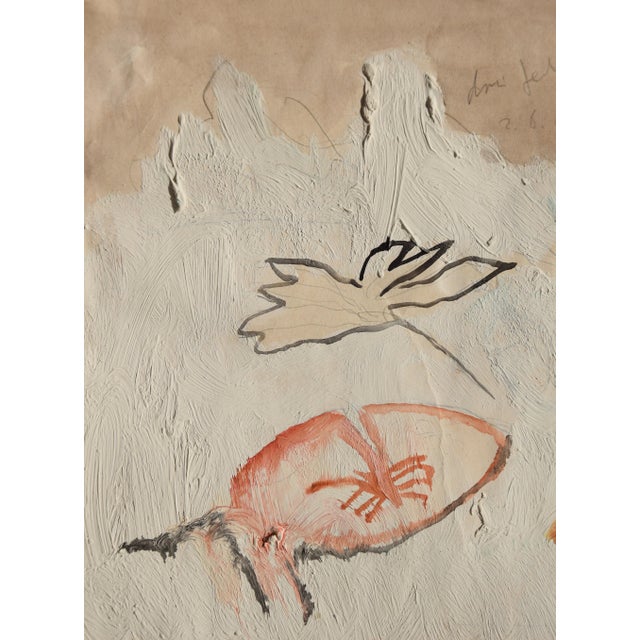 Hans Mendler, Three Butterflies, 1980, Mixed Media, Framed For Sale - Image 4 of 12