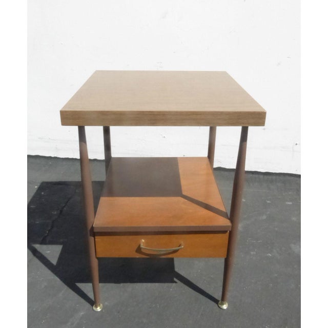 Vintage Danish Mid Century Modern Two Tier Side End Table ...