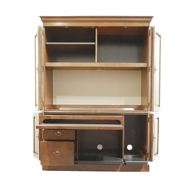 Lexington Furniture Palmer Home Collection Solid Cherry Traditional 58" Computer Desk Cabinet 740-784 For Sale - Image 11 of 16