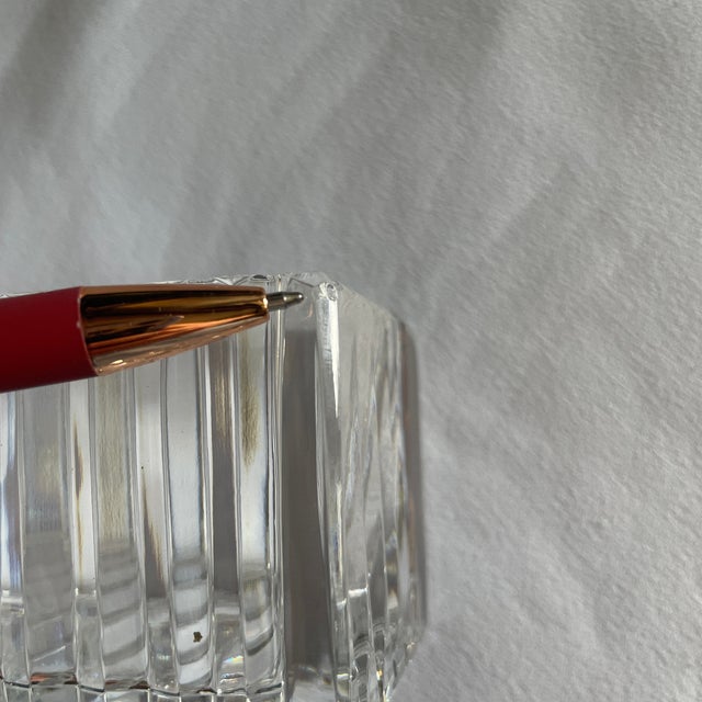 Transparent Ribbed Glass Butter Dish Box For Sale - Image 8 of 9