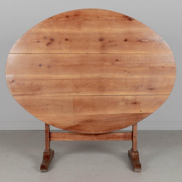 Brown French Wine Tasting Tilt Top Table For Sale - Image 8 of 9