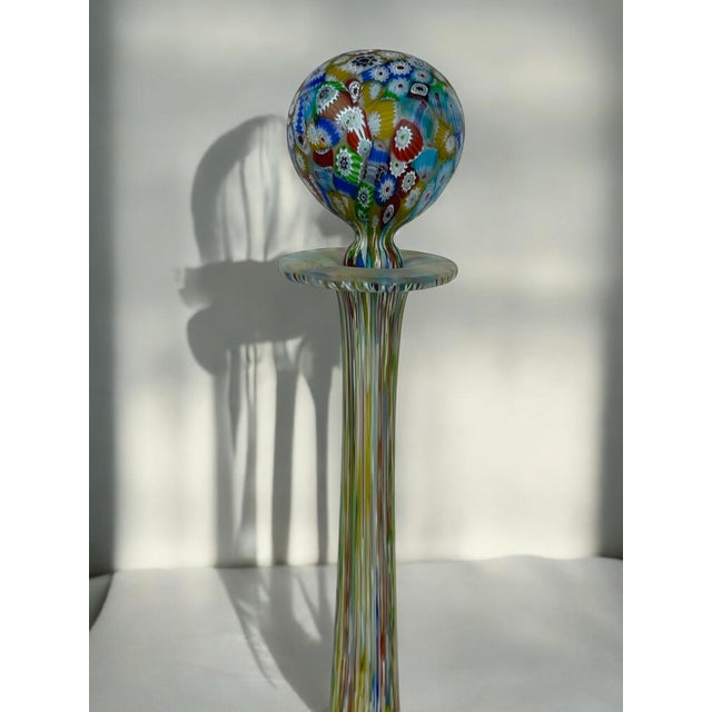 Lot of 2 Italian Millefiori Glass Bottles For Sale - Image 9 of 14
