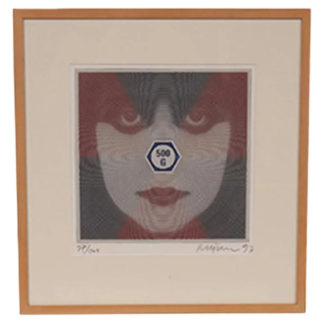 German Art Book and Silk Screen Set by Roger Pfund for Teunen & Teune, 1993, Set of 2 For Sale