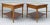 Pair of Lane Perception Weave Design and Travertine Side Table Nightstands For Sale - Image 10 of 13