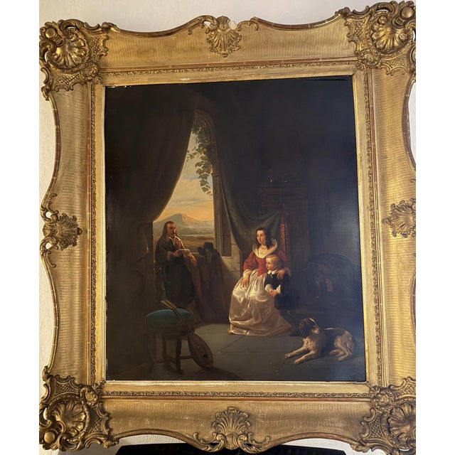 Letter from a Noble Family, Burg Castle, Probably 19th Century, Oil Painting on Panel For Sale - Image 6 of 13